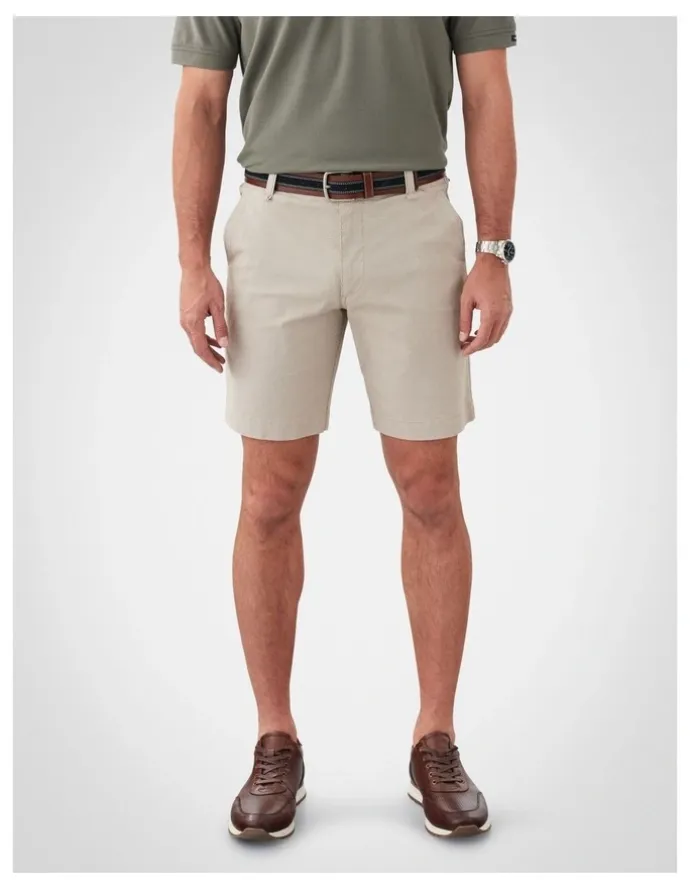 GAZMAN Active Quick Dry Houndstooth Shorts in Sand