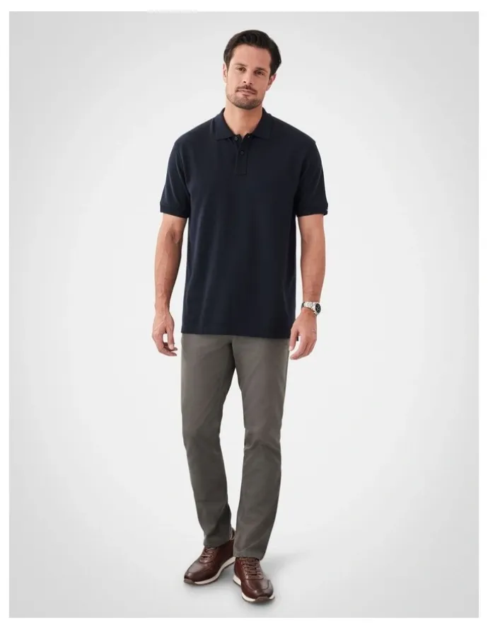 GAZMAN Classic Pique Polo in Black