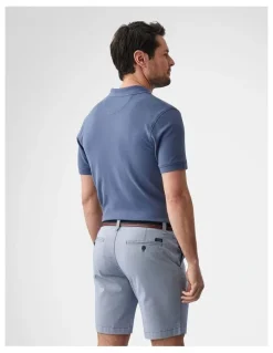 GAZMAN Classic Pique Polo in Denim