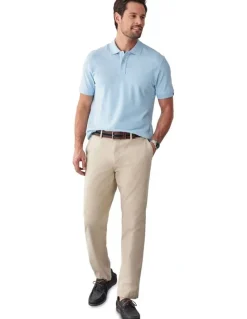 GAZMAN Classic Pique Polo in Sky Blue