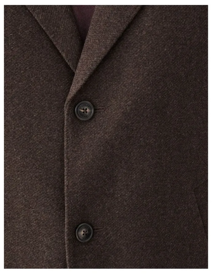 GAZMAN Collins Overcoat in Chocolate