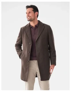 GAZMAN Collins Overcoat in Chocolate