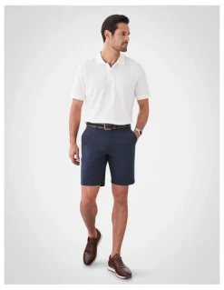 GAZMAN Comfort Stretch Twill Shorts in Navy