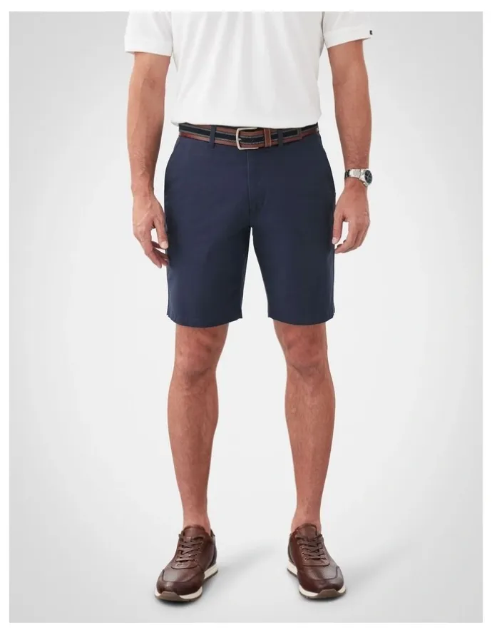 GAZMAN Comfort Stretch Twill Shorts in Navy