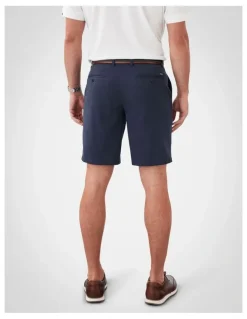 GAZMAN Comfort Stretch Twill Shorts in Navy