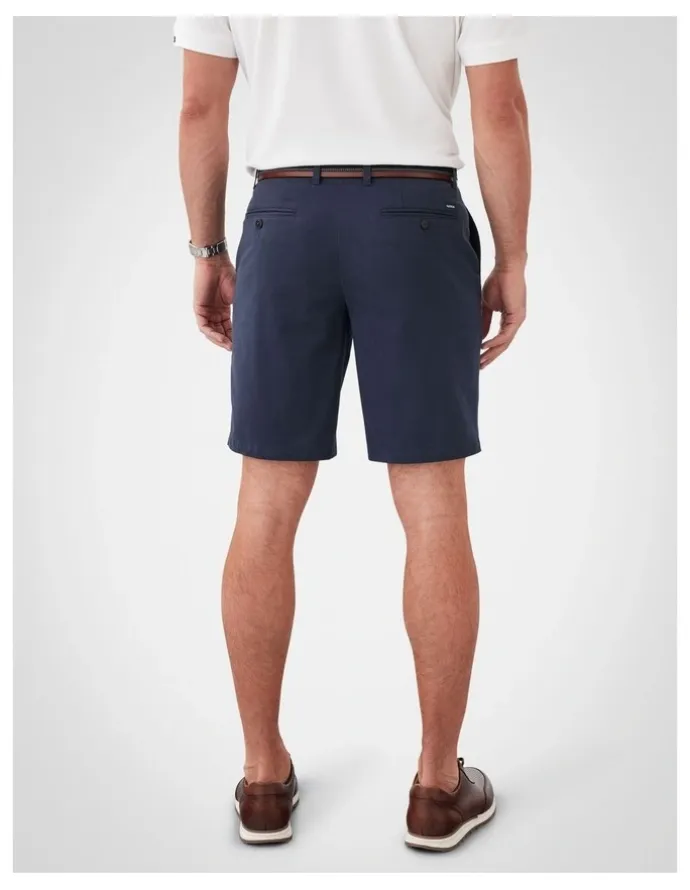 GAZMAN Comfort Stretch Twill Shorts in Navy