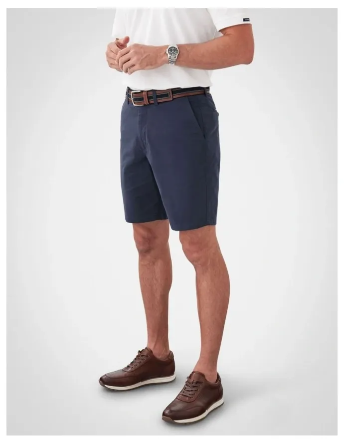 GAZMAN Comfort Stretch Twill Shorts in Navy