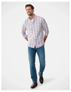 Gazman Easy Care Multi Check Long Sleeve Shirt Multi Check
