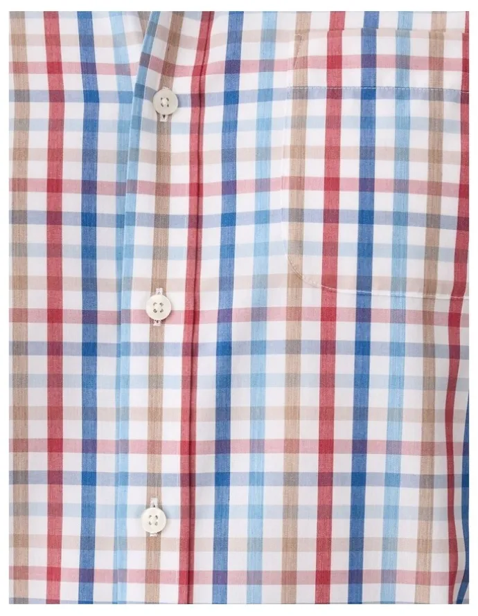Gazman Easy Care Multi Check Long Sleeve Shirt Multi Check