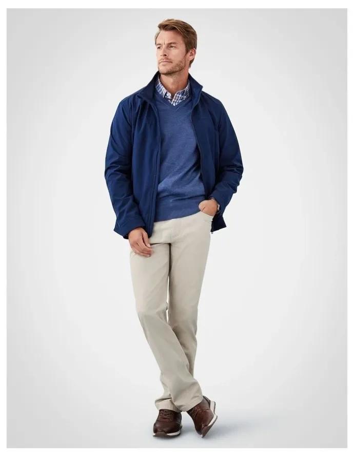 GAZMAN Gazflex Harrington Jacket in Navy