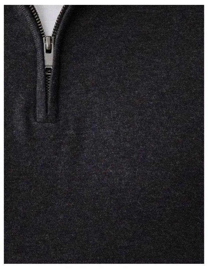 GAZMAN High Flex Half Zip Knit in Charcoal