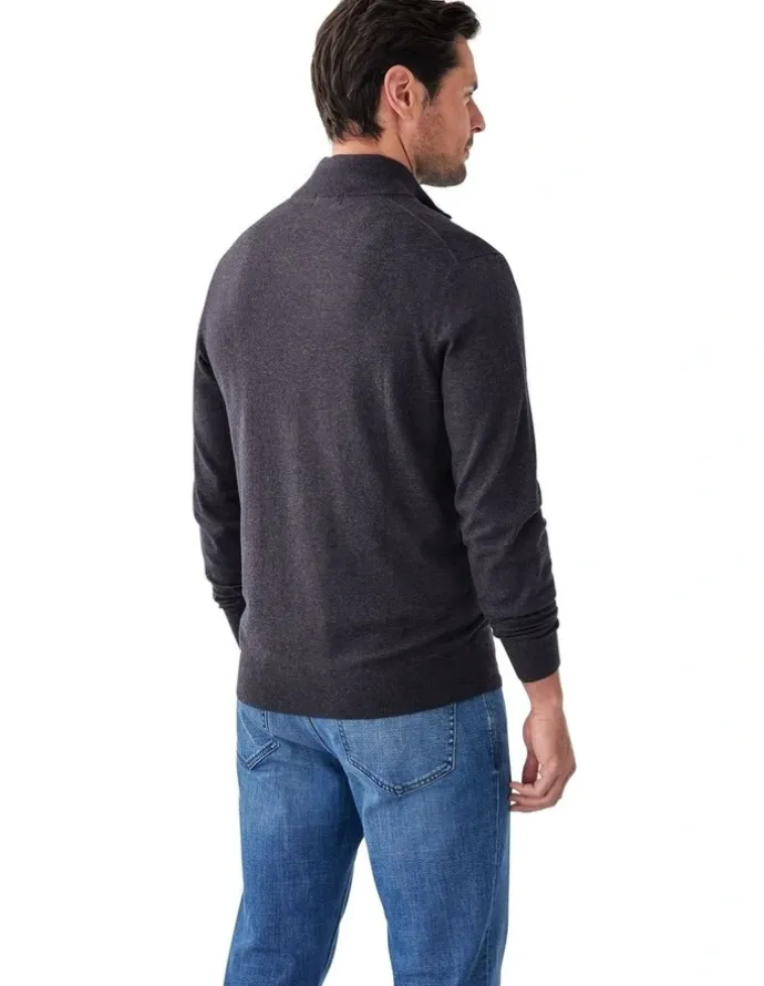 GAZMAN High Flex Half Zip Knit in Charcoal