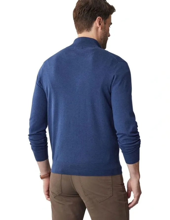 GAZMAN High Flex Half Zip Knit in Denim
