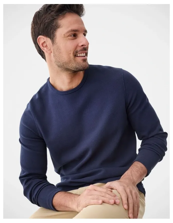 Gazman High Flex Waffle Crew Navy