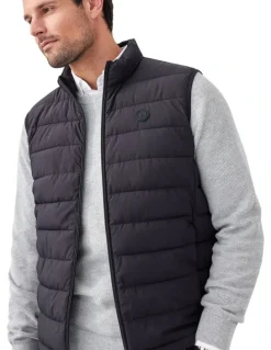 GAZMAN Lightweight Puffer Vest in Black
