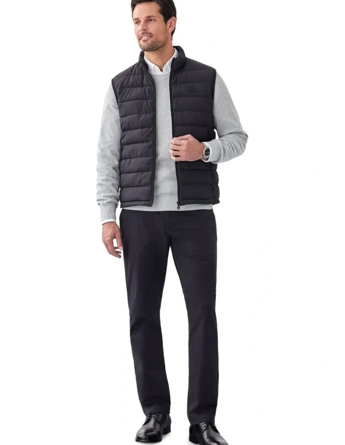 GAZMAN Lightweight Puffer Vest in Black