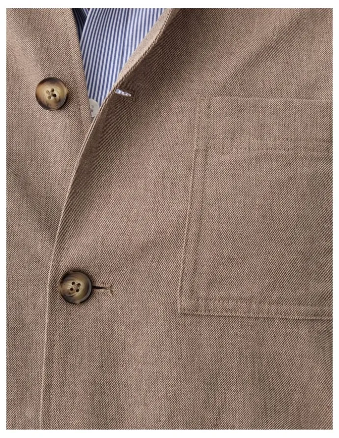 Gazman Linen Blend Chore Jacket Mocha