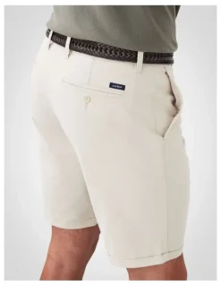 GAZMAN Modern Club Stretch Shorts in Beige