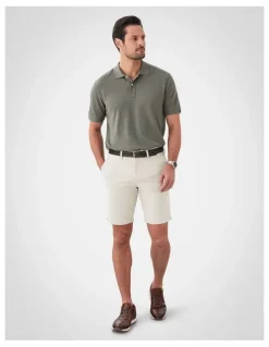 GAZMAN Modern Club Stretch Shorts in Beige