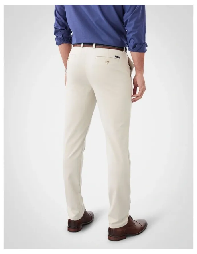 GAZMAN Non-Iron Modern Chino in Stone