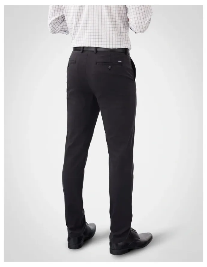 GAZMAN Non-Iron Modern Chino in Black