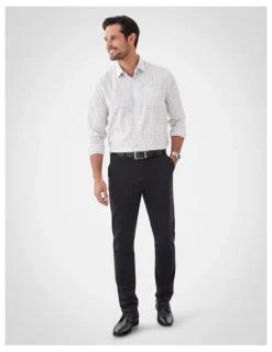 GAZMAN Non-Iron Modern Chino in Black