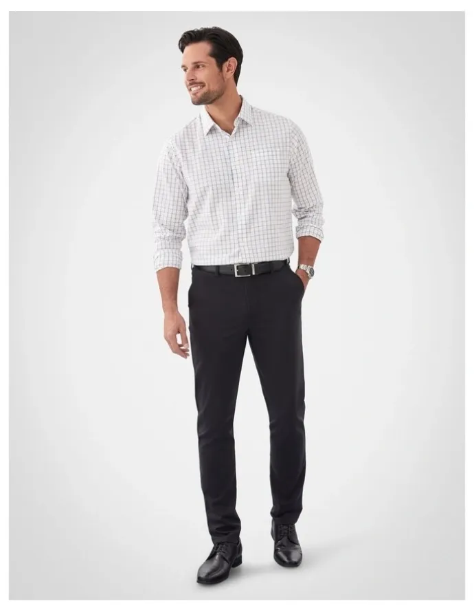 GAZMAN Non-Iron Modern Chino in Black