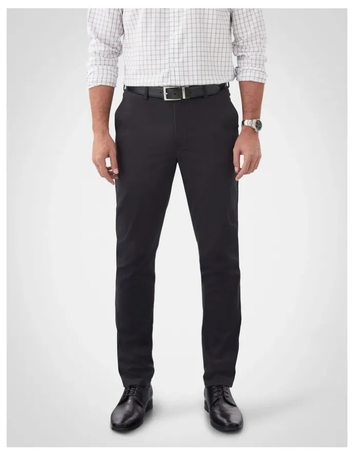 GAZMAN Non-Iron Modern Chino in Black