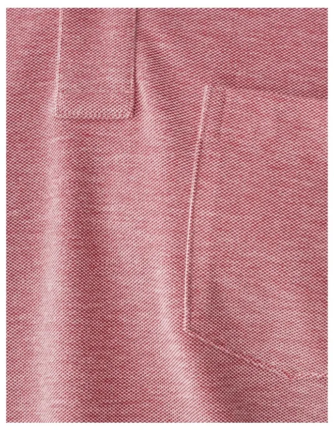 GAZMAN Oxford Pocket Polo Shirt in Red