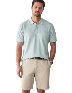 GAZMAN Oxford Pocket Polo Shirt in Sage