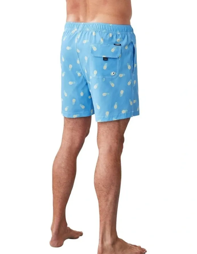 GAZMAN Pineapple Swim Short in Ocean