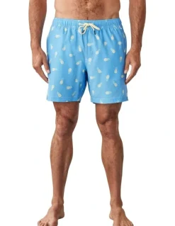 GAZMAN Pineapple Swim Short in Ocean