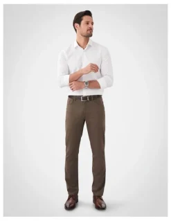 GAZMAN Stretch Bedford Cord in Brown