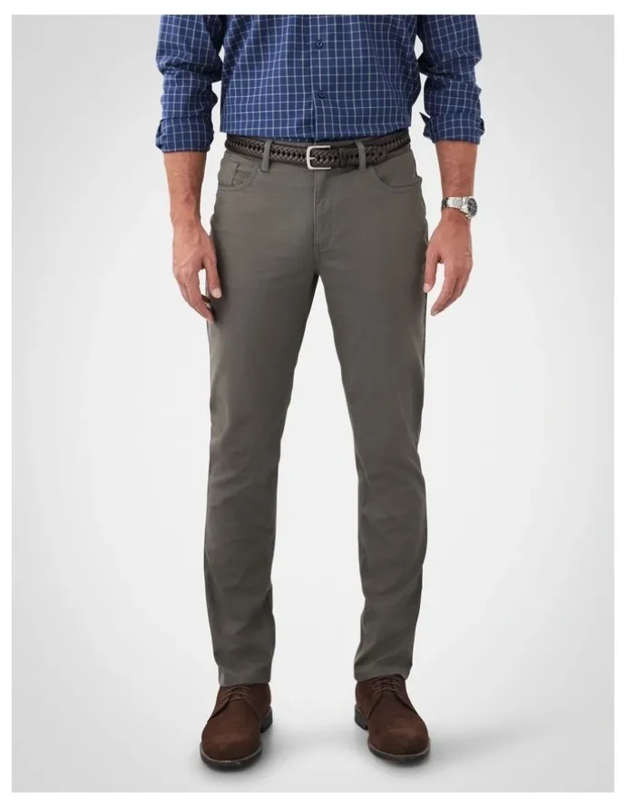 GAZMAN Stretch Bedford Cord Trouser in Green