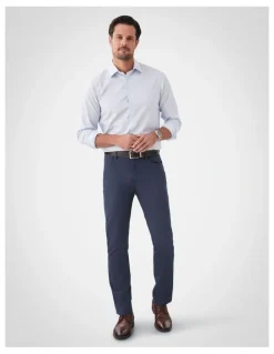 GAZMAN Stretch Bedford Cord Trouser in Indigo