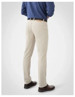 GAZMAN Stretch Bedford Cord Trouser in Beige