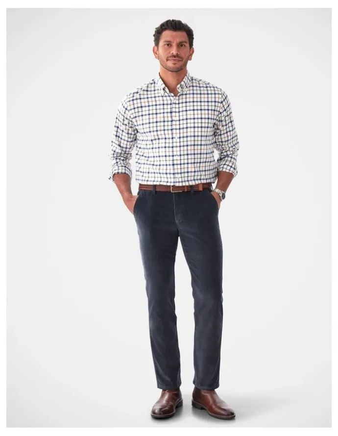GAZMAN Stretch Cord Pant in Charcoal