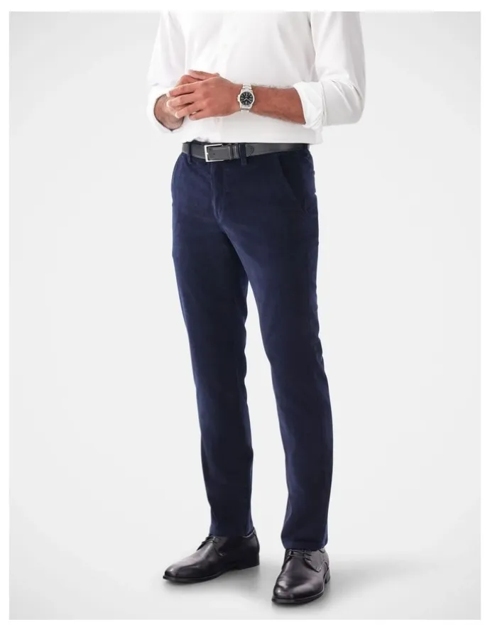 GAZMAN Stretch Cord Pant in Navy