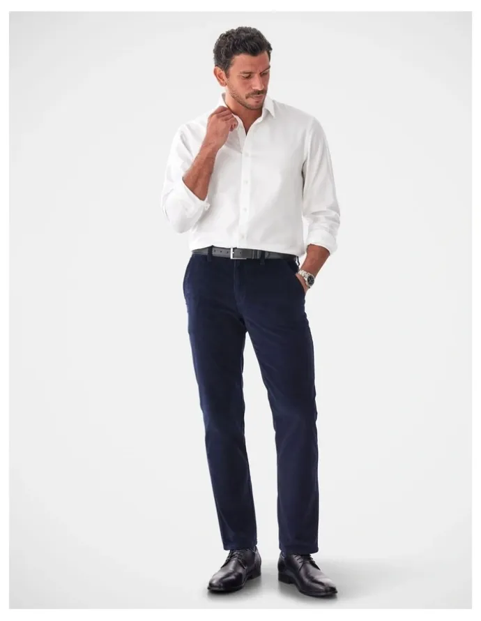 GAZMAN Stretch Cord Pant in Navy