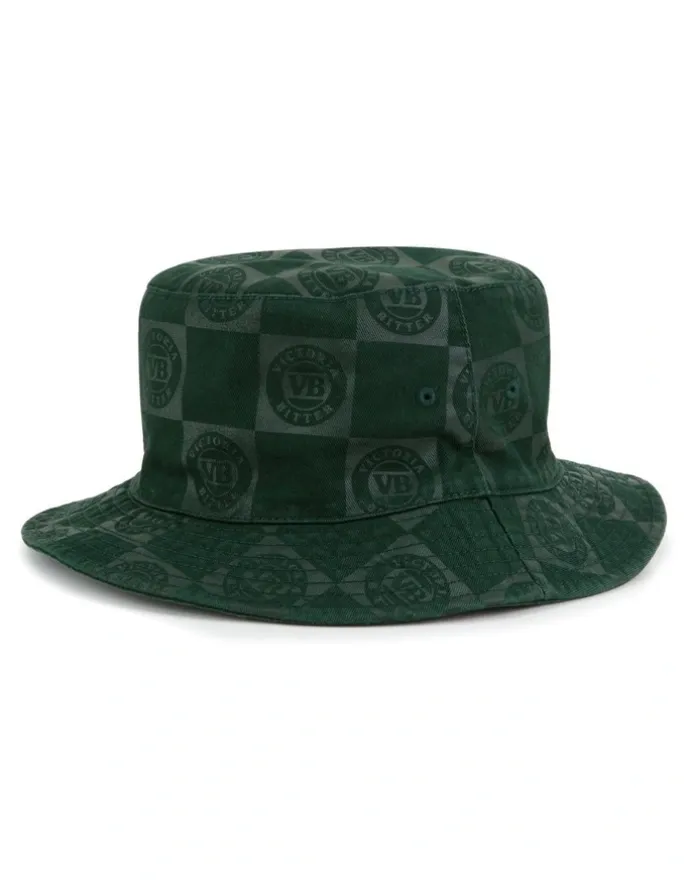 Gilroy Victoria Bitter Tonal Reversible Bucket Hat in Green