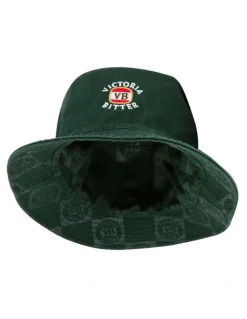 Gilroy Victoria Bitter Tonal Reversible Bucket Hat in Green