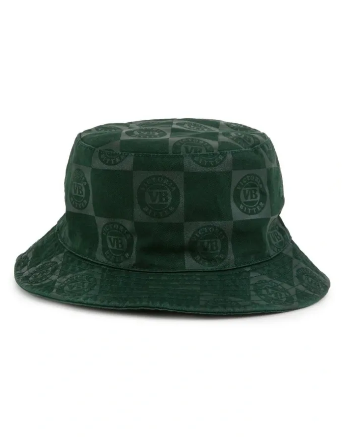 Gilroy Victoria Bitter Tonal Reversible Bucket Hat in Green