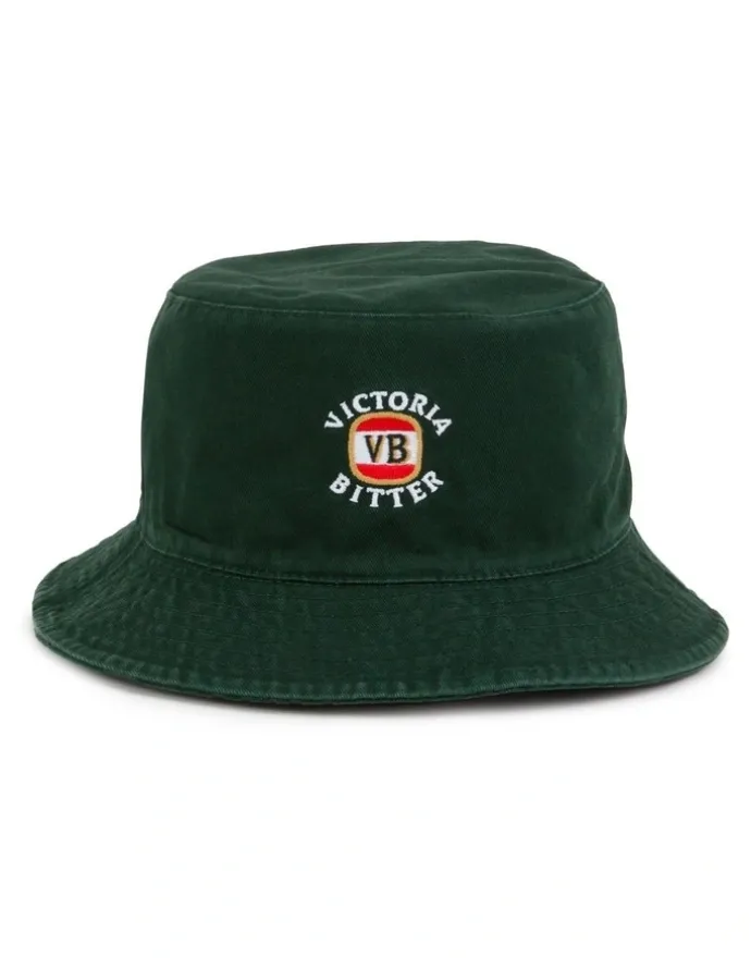 Gilroy Victoria Bitter Tonal Reversible Bucket Hat in Green