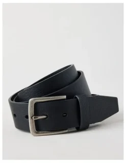 Grab Casual Leather Jean Belt Black Belt Black
