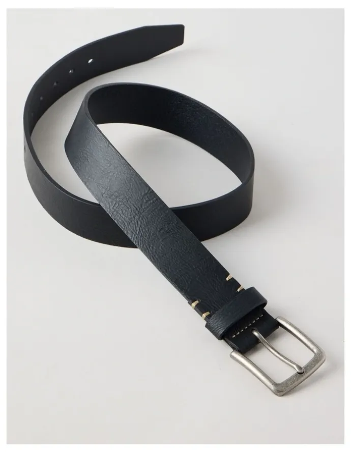 Grab Casual Leather Jean Belt Black Belt Black