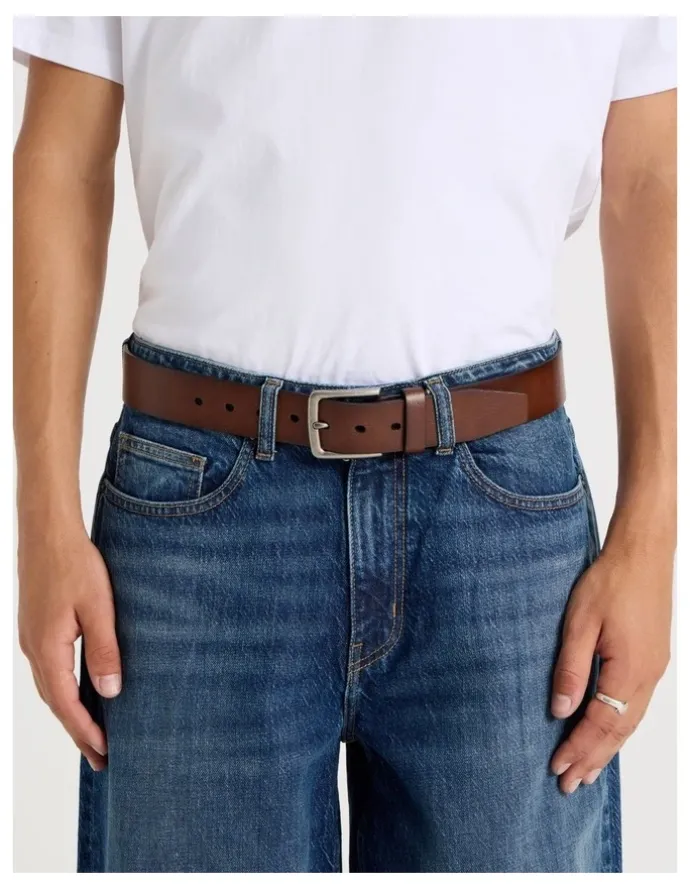 Grab Casual Leather Jean Belt Tan Belt Tan
