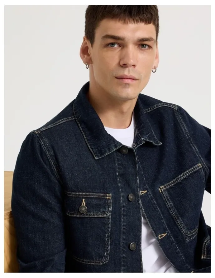 Grab Barn Jacket in Denim Rinse