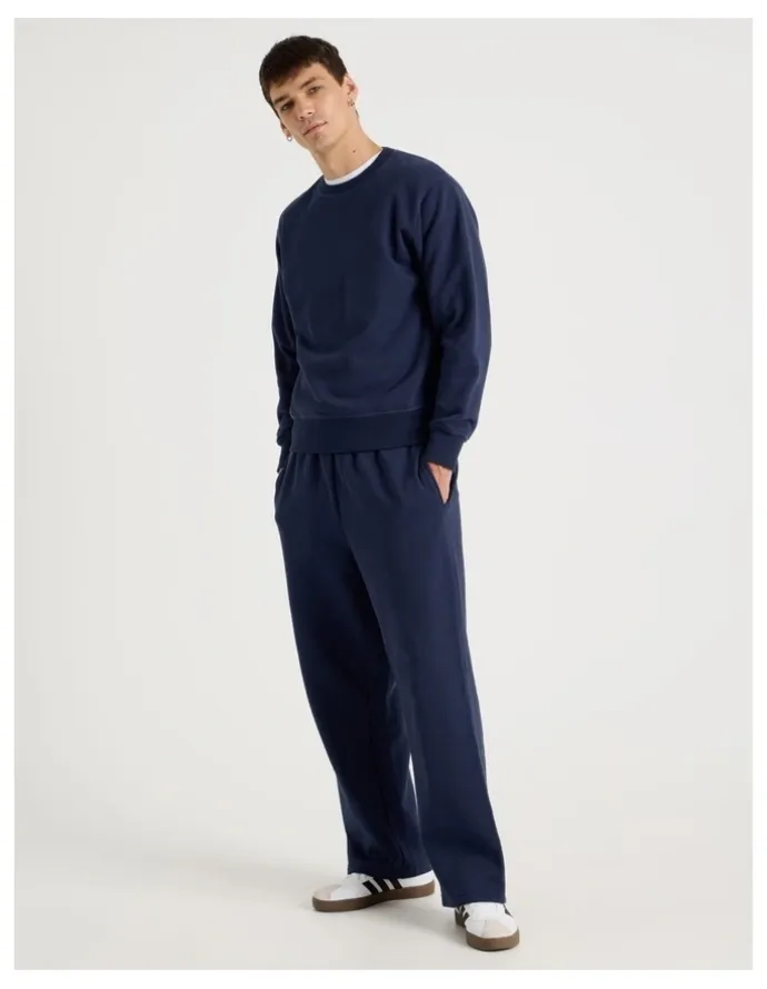 Grab Crew Neck Sweat Top in Navy