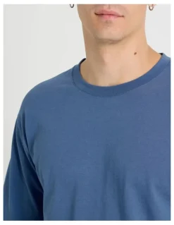 Grab Double Sleeves T-Shirt in Mid Blues