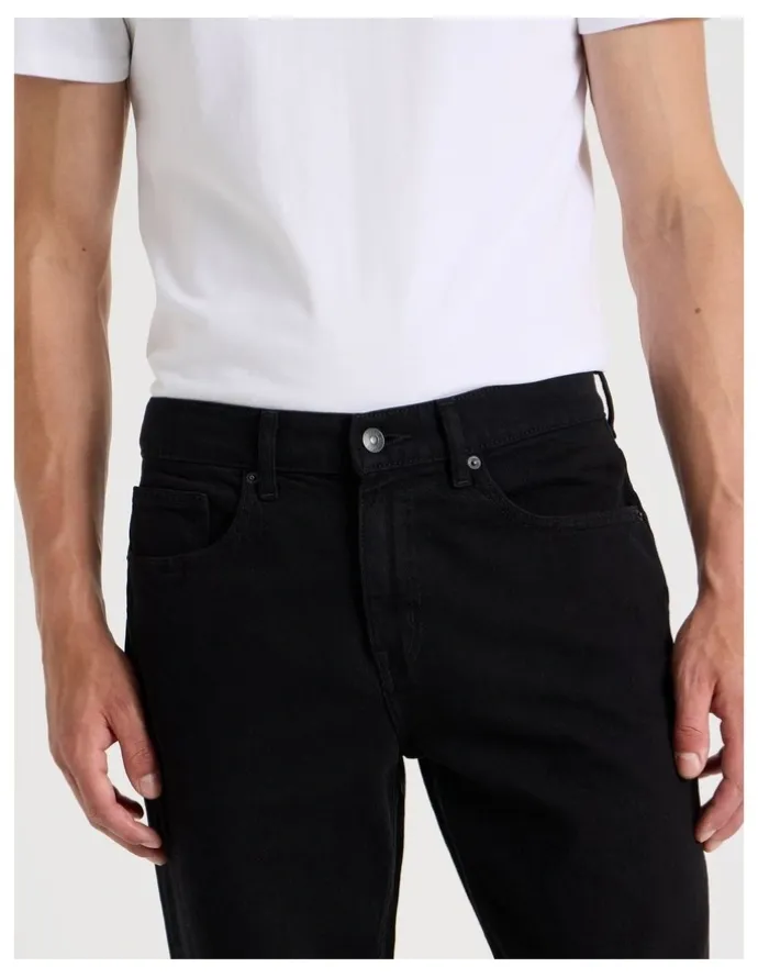 GRAB Long Regular Straight Jeans in Black